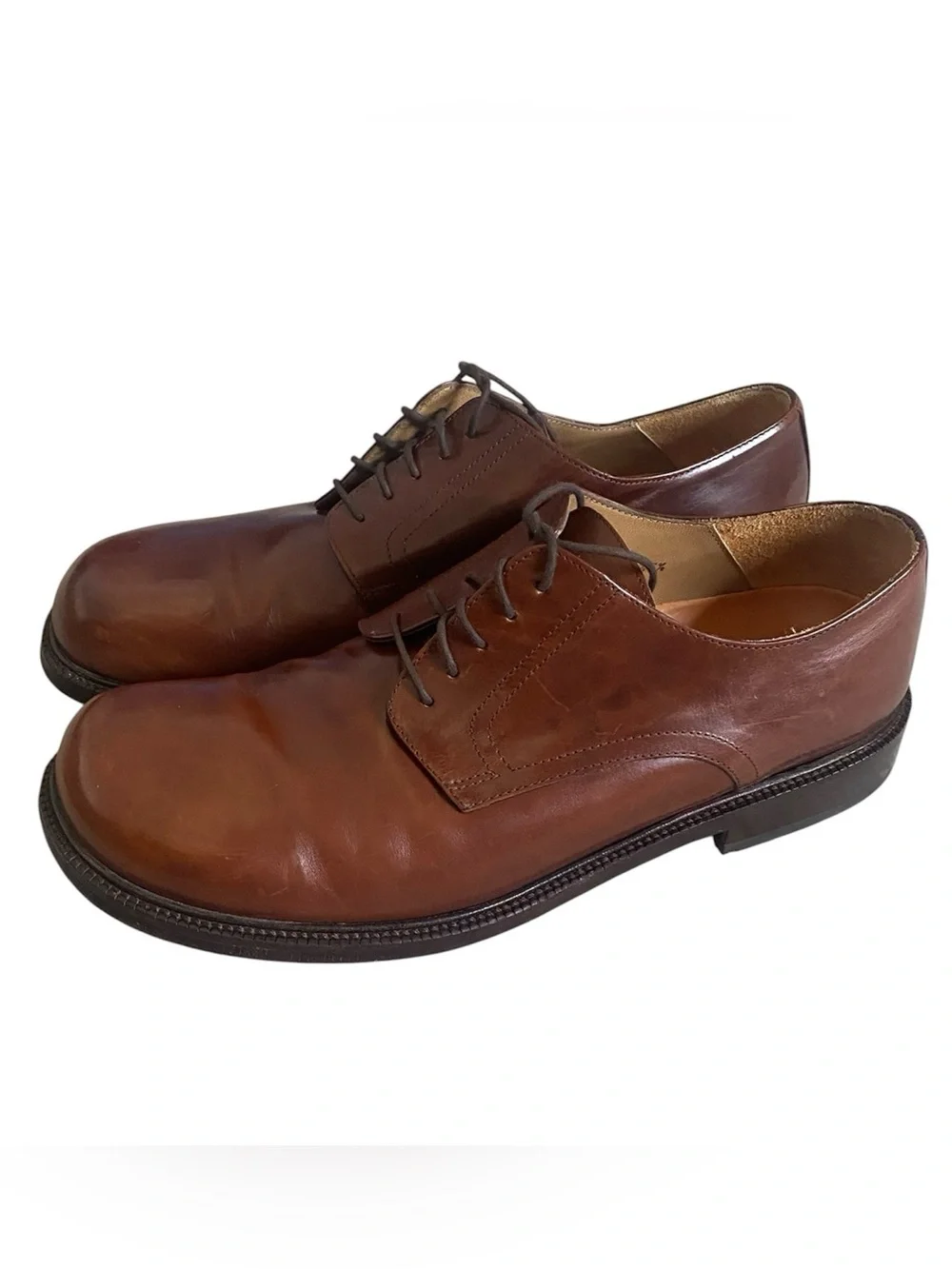 Footprints by Birkenstock men’s brown leather Oxford shoes